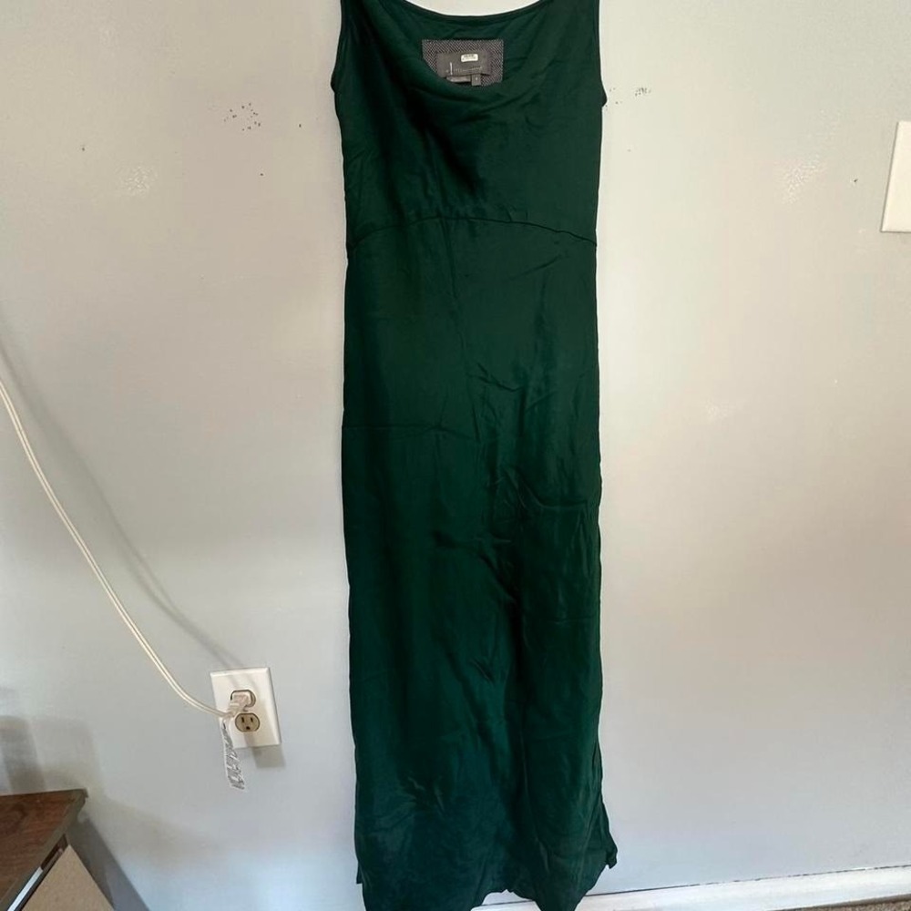 Anthropology Green Long Dress